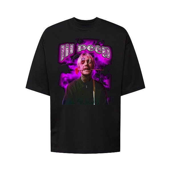 Camiseta Oversized Streetwear Masculina Bootleg - Lil Peep