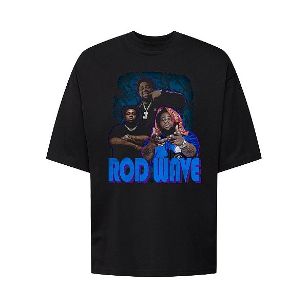 Camiseta Oversized Streetwear Masculina Bootleg - Rod Wave