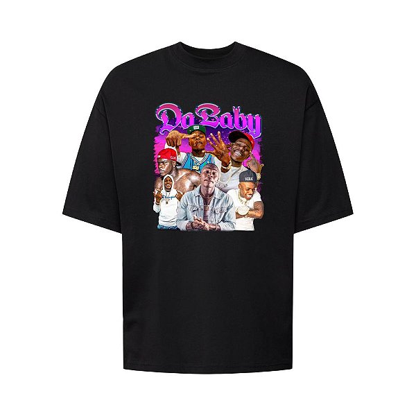 Camiseta Oversized Streetwear Masculina Bootleg - DaBaby