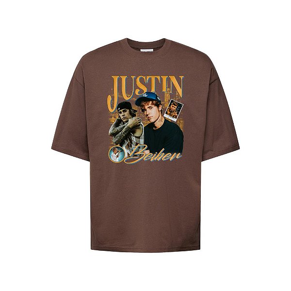 Camiseta Oversized Streetwear Masculina Bootleg - Justin Bieber