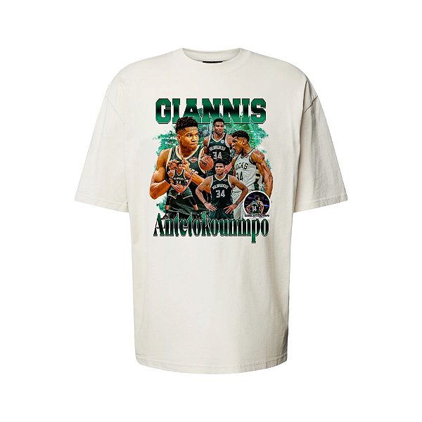 Camiseta Oversized Streetwear Masculina Bootleg -Giannis Antetokounmpo