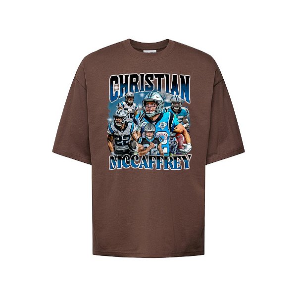 Camiseta Oversized Streetwear Masculina Bootleg - Christian McCaffrey