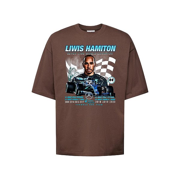 Camiseta Oversized Streetwear Masculina Bootleg - Lewis Hamilton