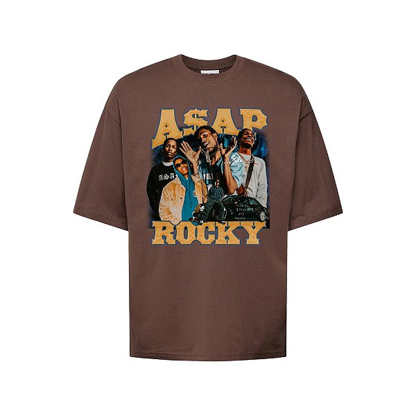 Camiseta Oversized Streetwear Masculina Bootleg - A.S.A.P Rocky