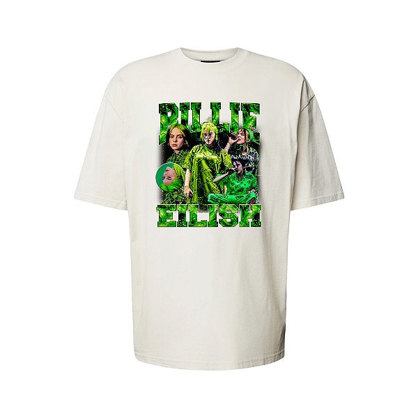 Camiseta Oversized Streetwear Masculina Bootleg -  Billie Eilish