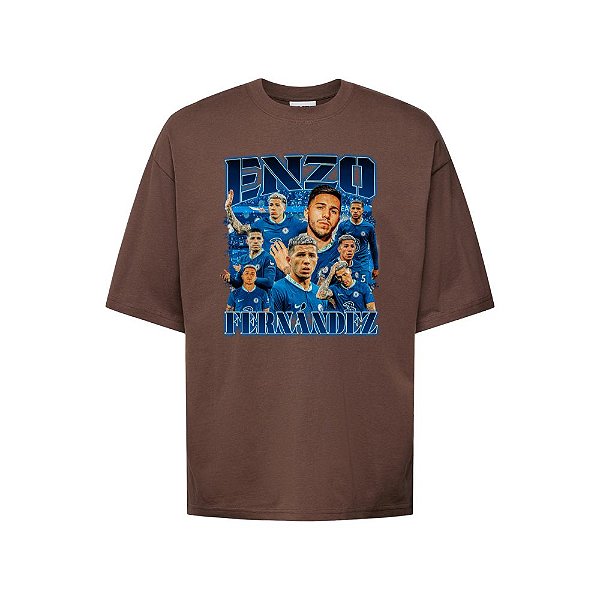 Camiseta Oversized Streetwear Masculina Bootleg - Enzo Fernandez
