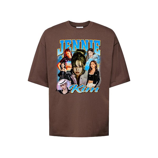 Camiseta Oversized Streetwear Masculina Bootleg -Jennie Kim