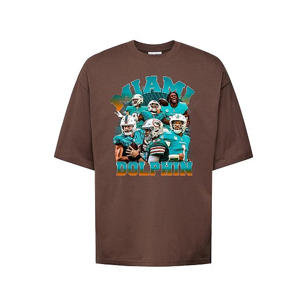 Camiseta Oversized Streetwear Masculina Bootleg - Miami Dolphins