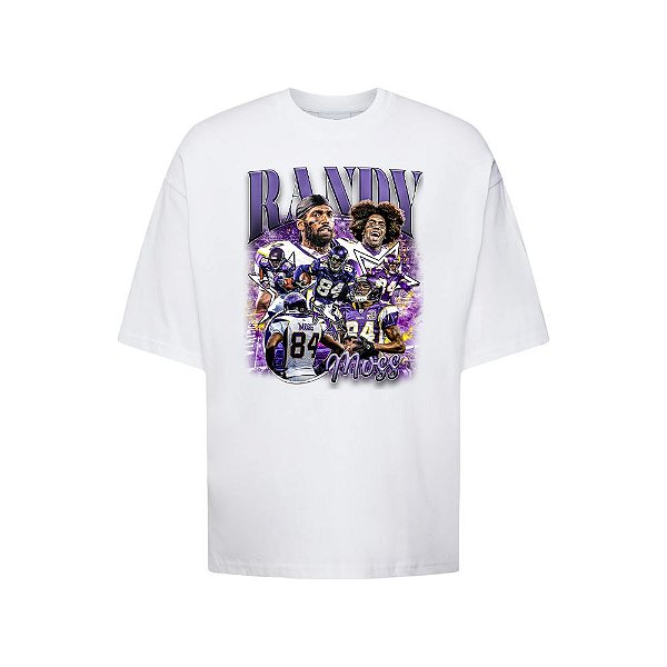 Camiseta Oversized Streetwear Masculina Bootleg - Randy Moss