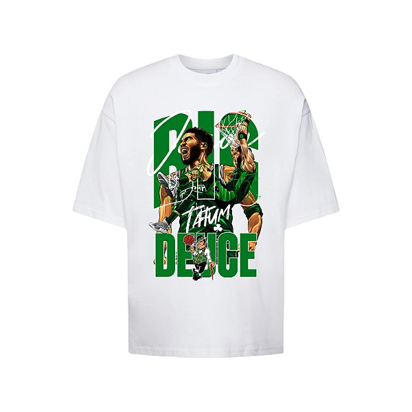 Camiseta Oversized Streetwear Masculina Graphic Tee Jayson Tatum Big Deuce