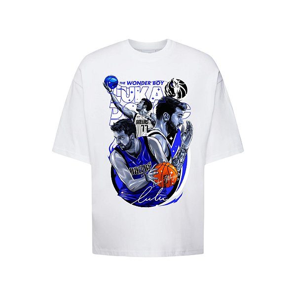 Camiseta Oversized Streetwear Masculina Graphic Tee Luka Doncic The Wonder Boy