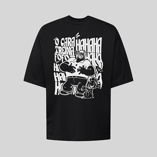 Camiseta Oversized Academia Masculina Popeye Brutus Treino Fofo