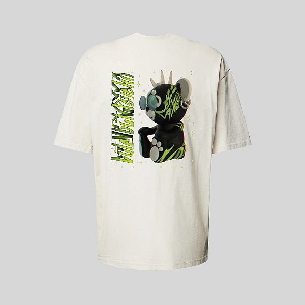 Camiseta Oversized Streetwear Masculina Estampa Costas Cute But Pshico