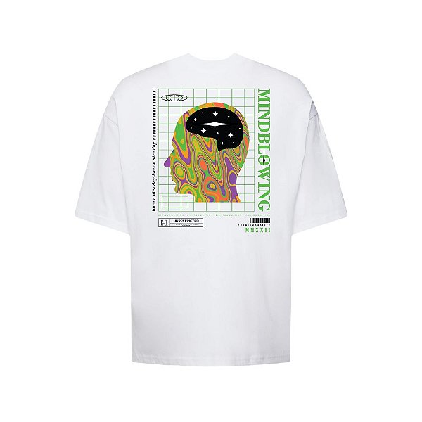Camiseta Oversized Streetwear Masculina Estampa Costas Mindblowing