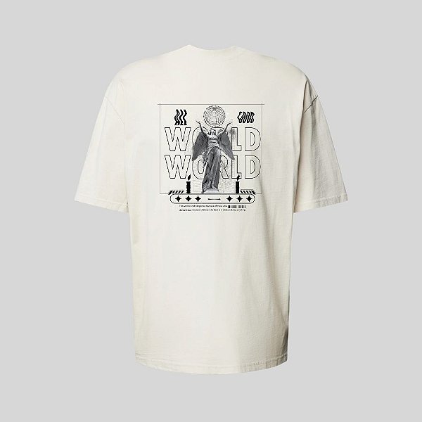 Camiseta Oversized Streetwear Masculina Estampa Costas World World