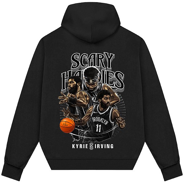 Blusão Moletom Streetwear Basquete Masculino Feminino Kyrie Irving - Preto