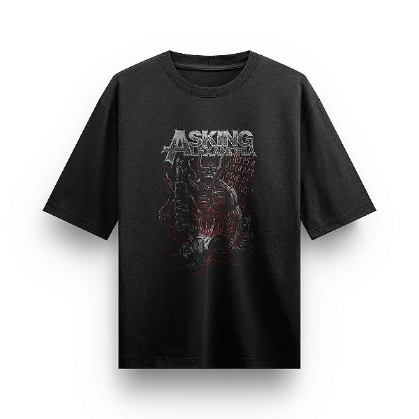 Camiseta Oversized Bandas de Rock Asking Alexandria Rock in Roll Camisa Unissex