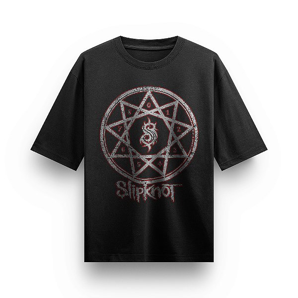 Camiseta Oversized Bandas de Rock Slipknot Banda Rock and Roll Clássica