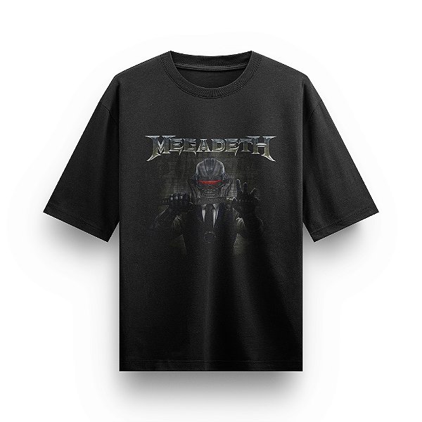 Camiseta Oversized Bandas de Rock Camisa Megadeth Rust In Peace