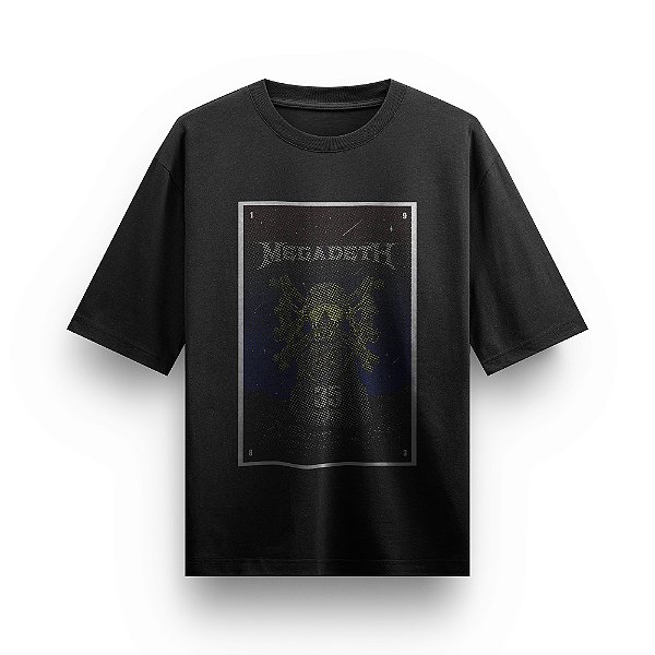 Camiseta Oversized Bandas de Rock Megadeth Countdown To Extinction