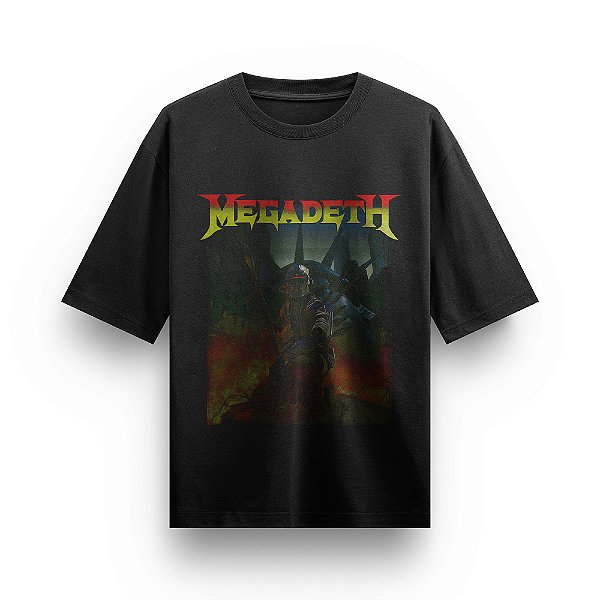Camiseta Oversized Bandas de Rock Banda Megadeth Rockwear