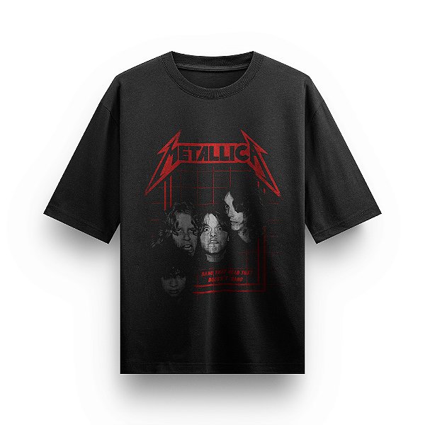 Camiseta Oversized Bandas de Rock Banda Metallica Camisa Preta Envio Imediato