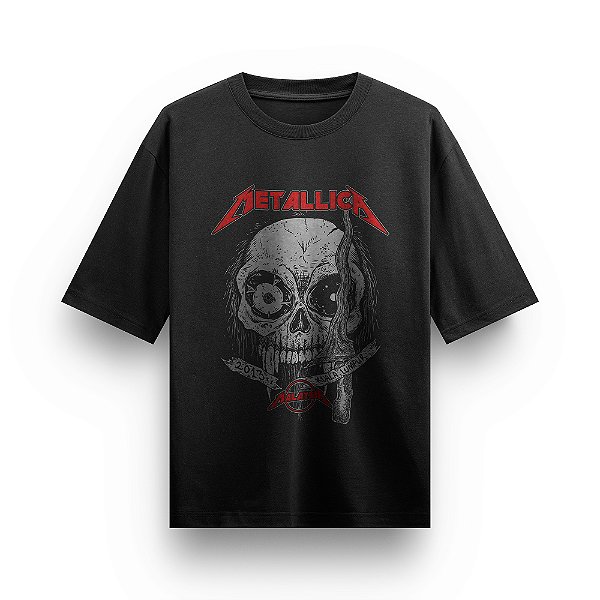 Camiseta Oversized Bandas de Rock Metallica Heavy Metal Blusa Rock and Roll