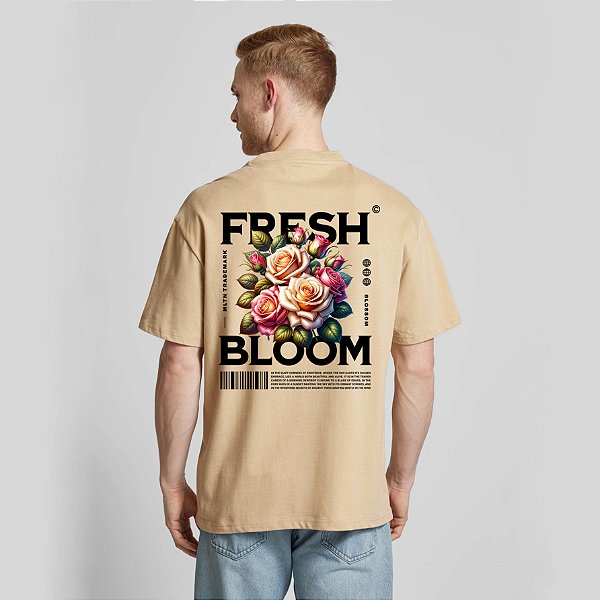 Camiseta Streetwear  em Algodão Premium com Estampa - Fresh Bloom