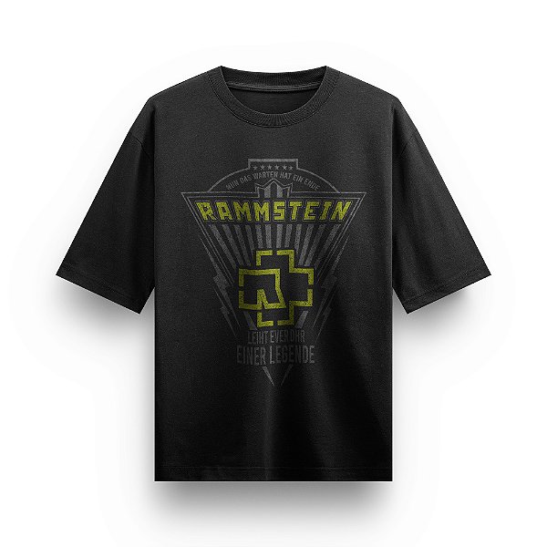 Camiseta Oversized Bandas de Rock Camisa Rammstein Rock And Roll Heavy Metal