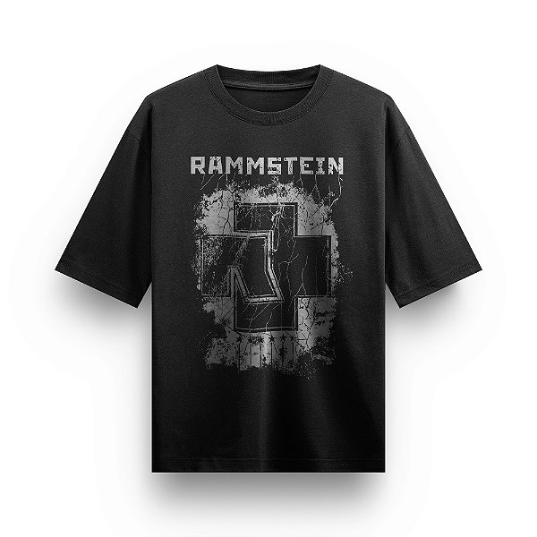 Camiseta Oversized Bandas de Rock Rammnstein Blusa Unissex Rockwear Heavy Metal