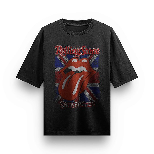 Camiseta Oversized Bandas de Rock The Rolling Stones Blusa Unissex Rockwear Heavy Metal