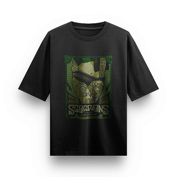 Camiseta Oversized Bandas de Rock Scorpions Camisa Rock And Roll Envio Imediato