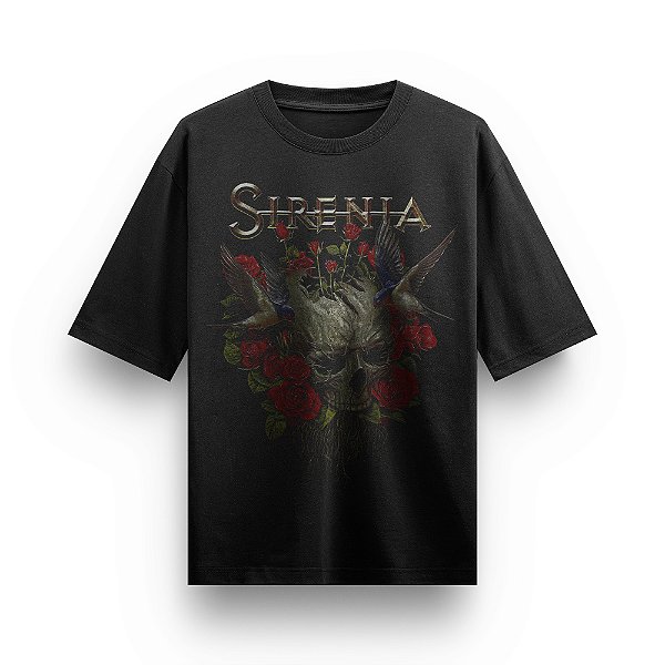 Camiseta Oversized Bandas de Rock Sirenia Camisa Rock And Roll Heavy Metal