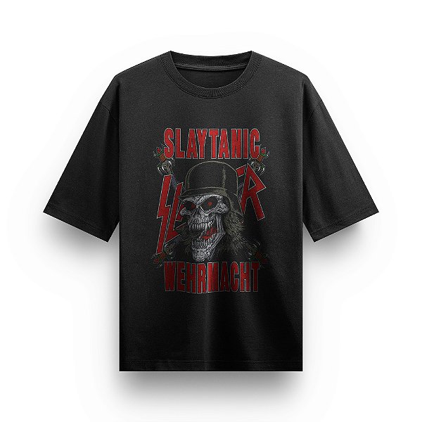 Camiseta Oversized Bandas de Rock Slayer Camisa Masculino E Feminino Rock And Roll