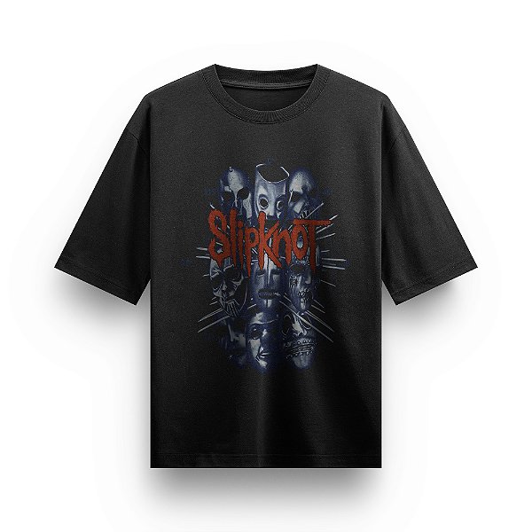 Camiseta Oversized Bandas de Rock Slipknot Camisa Rock and Roll