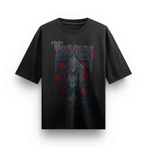 Camiseta Oversized Bandas de Rock Trivium Camisa Masculino E Feminino