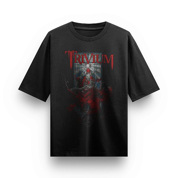 Camiseta Oversized Bandas de Rock Trivium Camisa Rockwear Rock And Roll