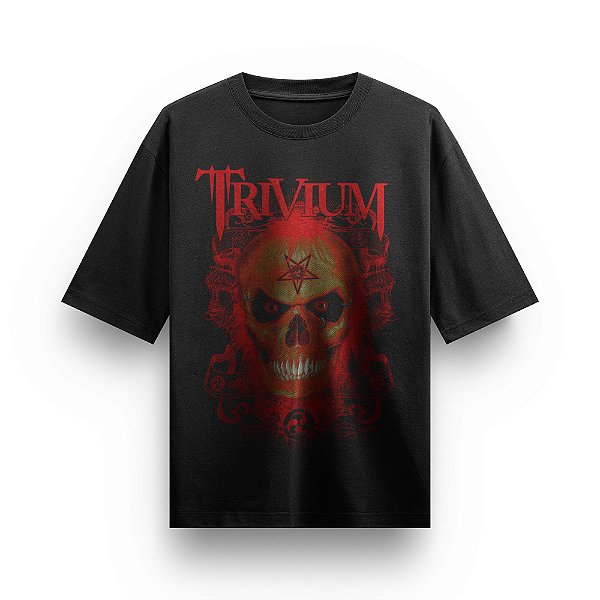 Camiseta Oversized Bandas de Rock Trivium Blusa Rock And Roll Envio Imediato