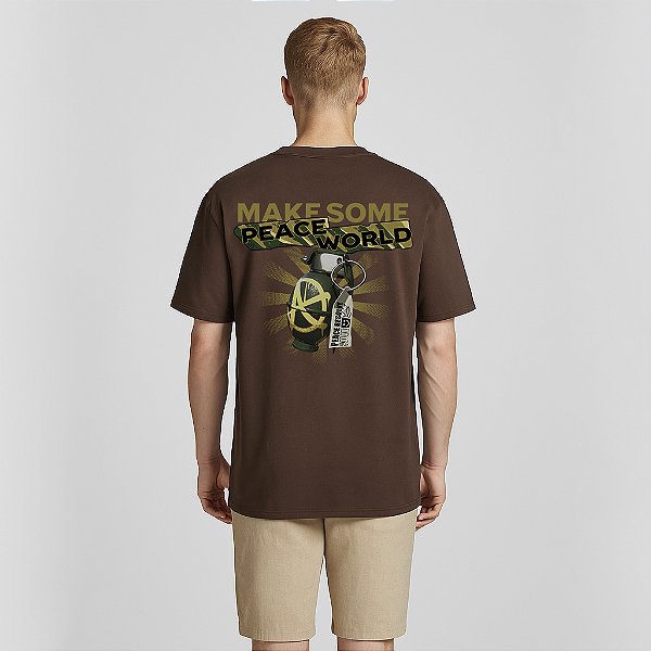 Camiseta Streetwear Masculina 100% Algodão Fio 30.1 - PEACE WORLD 56