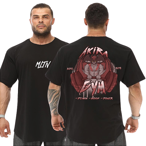 Camiseta Oversized Masculina Larga Para Treino e Academia - Akira Gym
