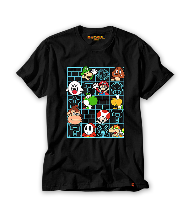 Camiseta Gamer Geek Mario Friends #002