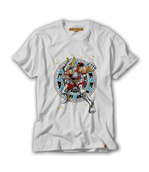 Camiseta Anime cavaleiros bronze branca #131