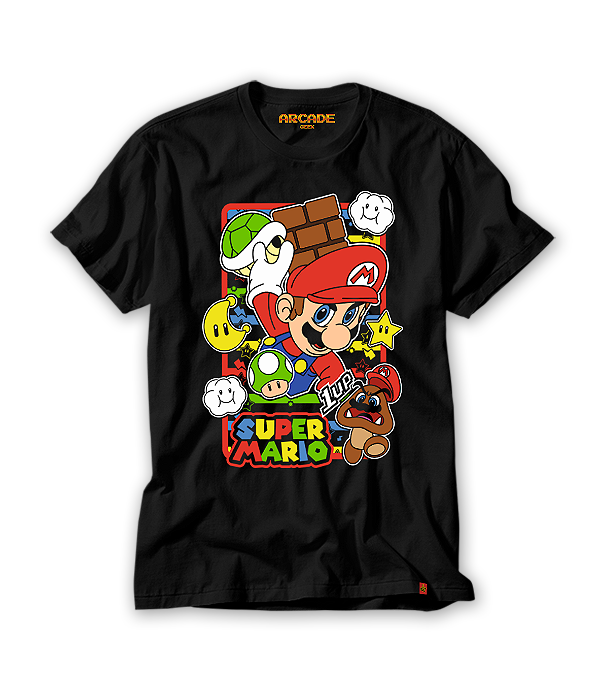 Camiseta Gamer Geek Mario Jump #068