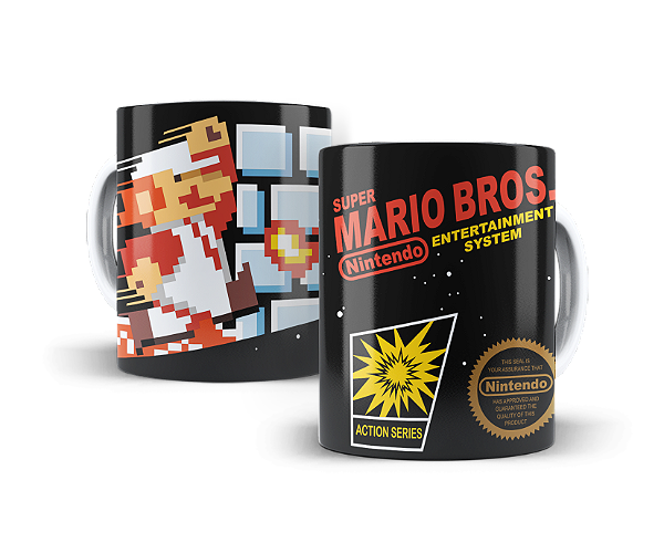 Caneca Gamer Geek Retro Mario #076