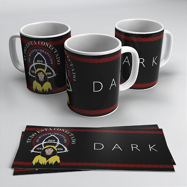 Caneca Dark Jonas tudo esta conectado #090