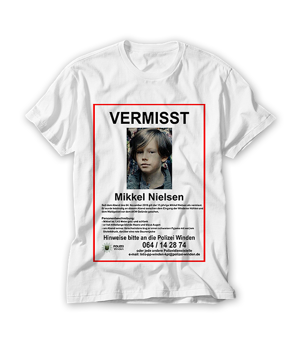 Camiseta Dark Mikkel desaparecido #096