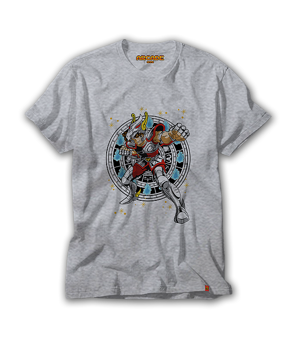 Camiseta Anime cavaleiros bronze Cinza #130