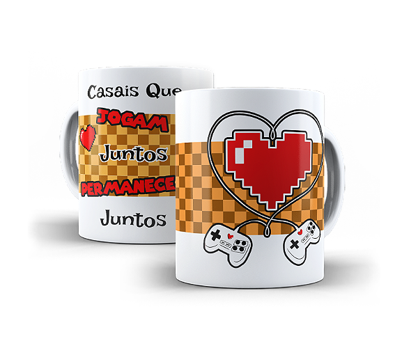 Caneca Gamer Dia dos Namorados Casais que Jogam Juntos Permanecem Juntos #186