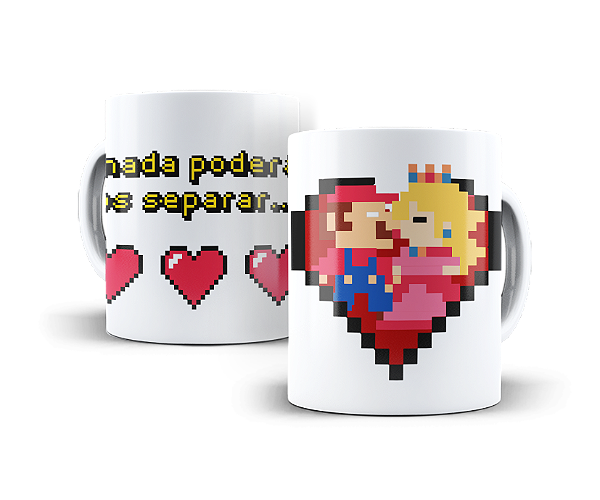 Caneca Gamer Dia dos Namorados Mario #188