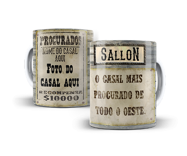 Caneca Dia dos Namorados Casal Mais Procurado do Oeste #193
